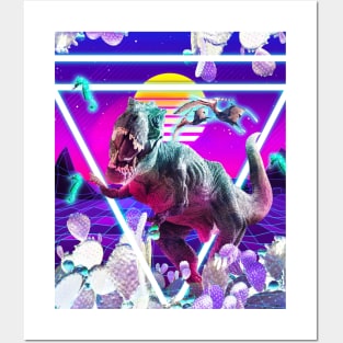 Dinosaur Rave Raving T-Rex Posters and Art